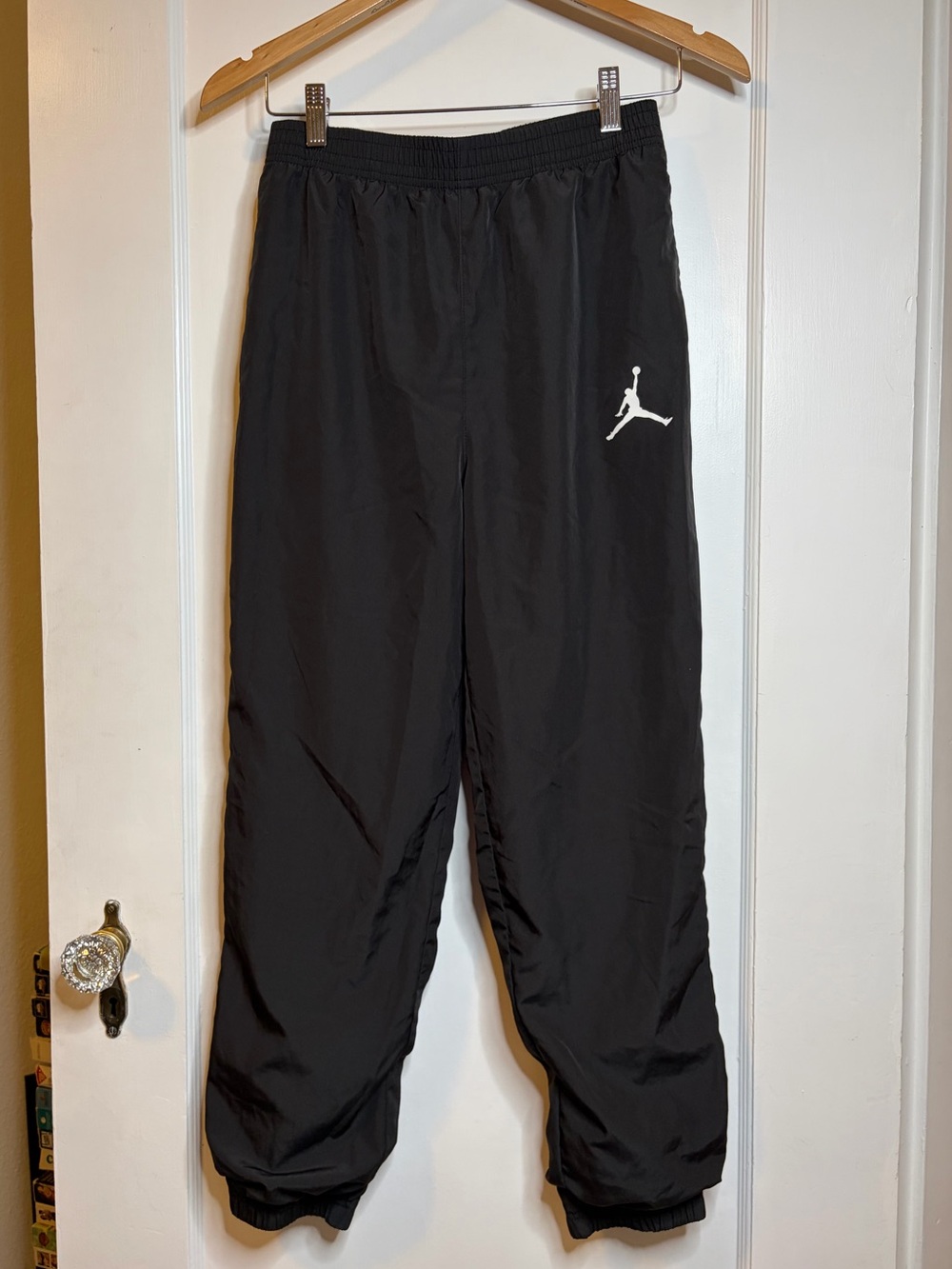 Nike Jordan Black Athletic Pants with Jumpman Logo Juniors Large